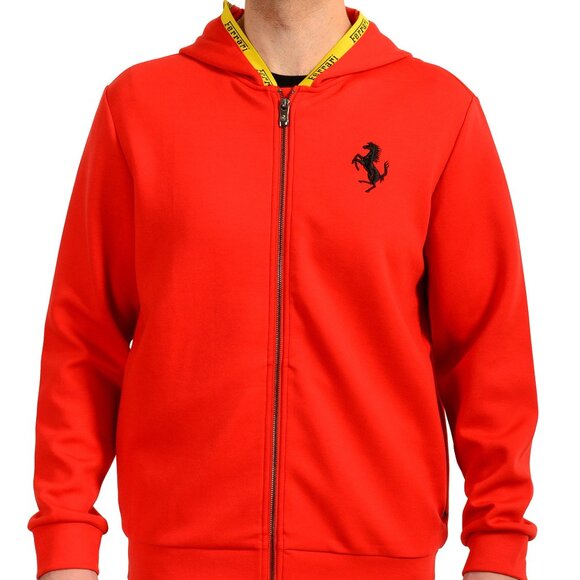 Scuderia Ferrari Unisex Double Face Hood Full Zip Sweater Jacket US 3XL IT 58